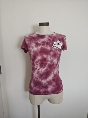 Aeropostale Tie-Dye Floral Crewneck Tee
